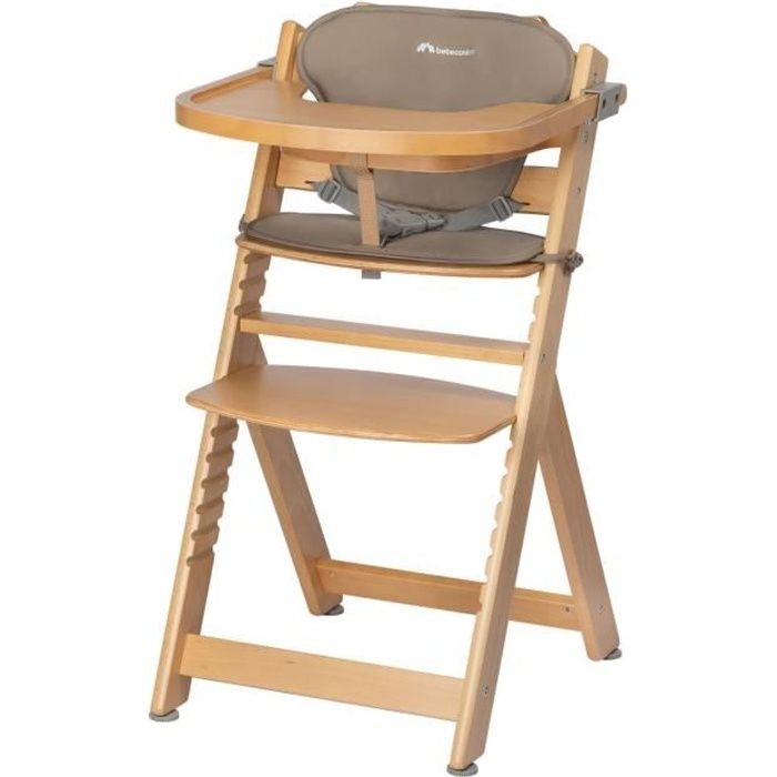 BEBECONFORT TIMBA + coussin Chaise haute bébé Chaise bois évolutive de à Chaise Bois et coussin