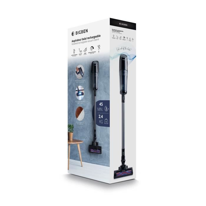 Aspirateur balai BIGBEN INTERACTIVE VACB01G Batteries rechargeables Grand réservoir 45min
