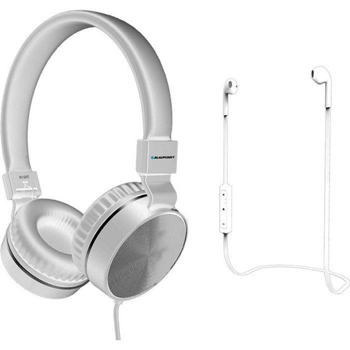 Set écouteurs bluetooth et casque filaire - BLP1530-112 - Blanc
