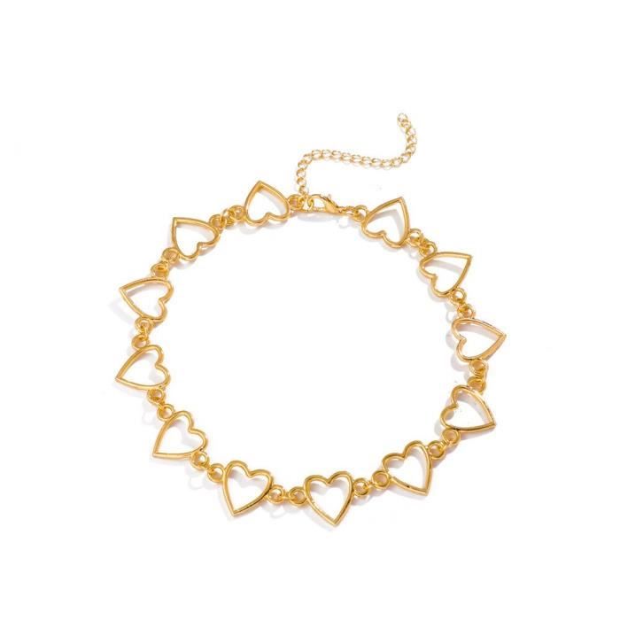Collier ras du cou vintage pour femme, perle d'amour, pendentif coeur, accessoires Y2K, perle élégante, punk OT  36