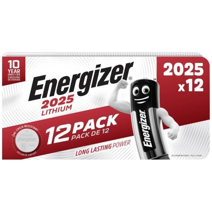 Pile bouton CR 2025 lithium Energizer 163 mAh 3 V 12 pc(s) - Cdiscount Jeux  - Jouets