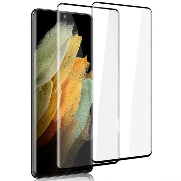 2 PCS SM-G998 Samsung Galaxy S21 Ultra 5G Protecteur d'écran [Couverture Complète] HD Verre Trempé Protection Film S21 Ultra 5G