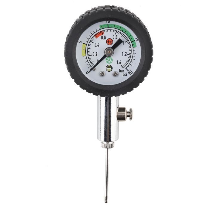 Manomètre Pour Bateau Gonflable – 0-5,08 PSI / 0-0,35 BAR, Compatible Valves 6 Et 8 Trous, 70g