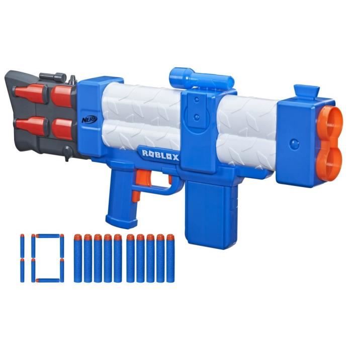 Nerf Roblox Arsenal, Blaster motorisé Pulse Laser, 10 fléchettes, Chargeur et Code pour Objet virtue
