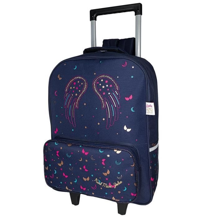 Sac à dos à roulettes LITTLE MARCEL Marine Rayé 41 CM - 1 Cpt