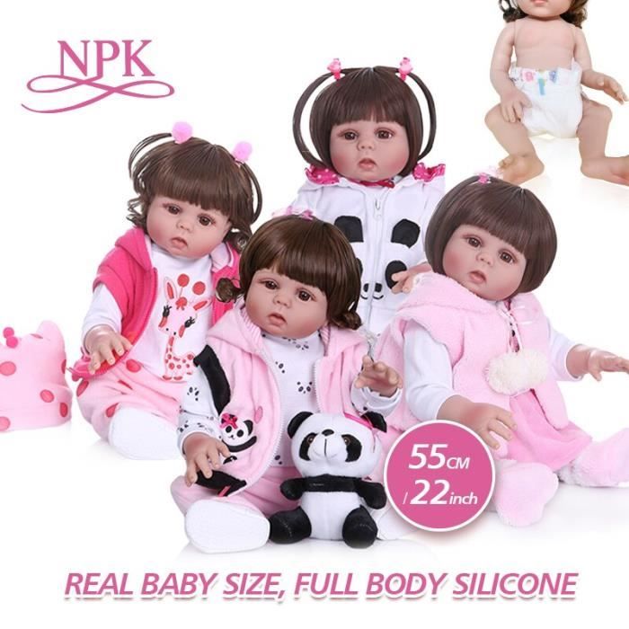 Lot De 3 Ensembles Bébé 3 Mois Ou Poupée Reborn 55cm - Robe Et Legging, Rose/bleu/violet, Occasion