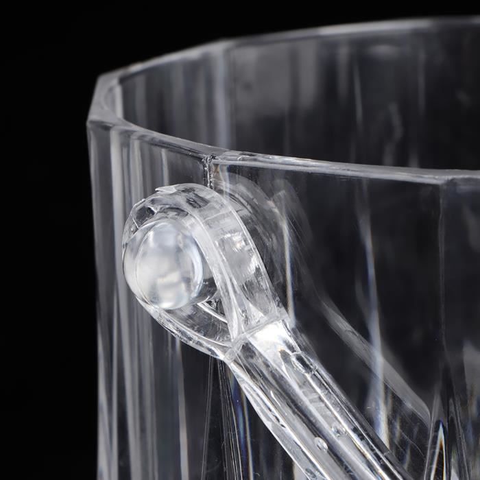 Seau à Glace Transparent Acrylique 3,5 Litres - Pour Boissons Et Champagne