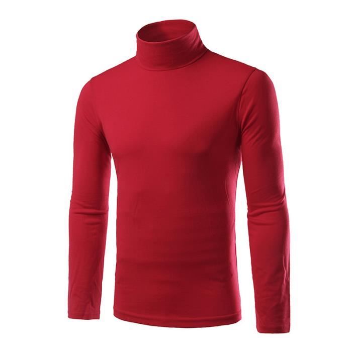 tee shirt col roulé homme