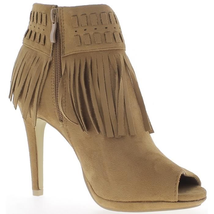 sélection premium divers styles styles classiques Bottines femme camel talons fins de 10,5cm ouvertes look daim et ... sélection premium divers styles styles classiques Bottines femme camel talons fins de 10,5cm ouvertes look daim et ...
