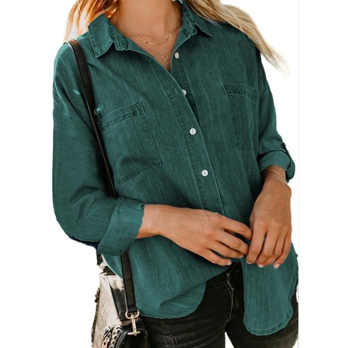 Homme Chemise Militaire Manches Longues Pur Coton Chemise Cargo Avec Poches Couleur Unie - Vert militaire Vert militaire - Prêt-à-Porter