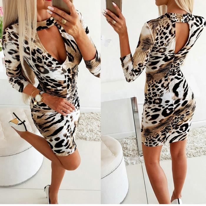 robe de soirée leopard