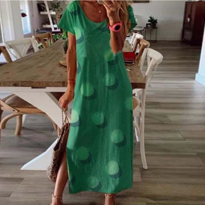 robe longue col rond