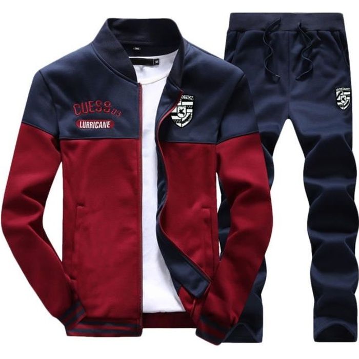 Ensemble 2 Pièces Homme - Sweat Manches Longues + Pantalon Jogging - Confort Automne, Coupe Décontractée