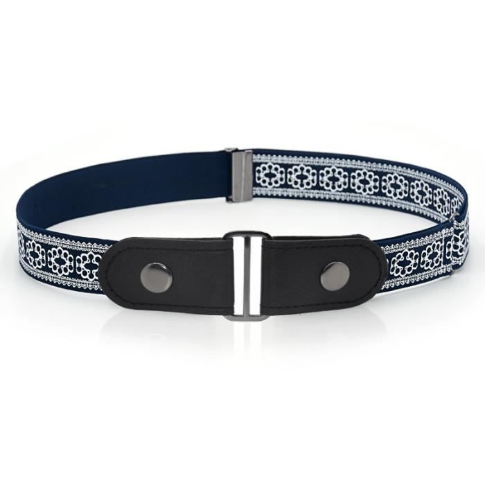Deolven Ceinture Élastique Sans Boucle 2 Pièces - Invisible Ajustable Pour Jeans, Pantalons, Robes
