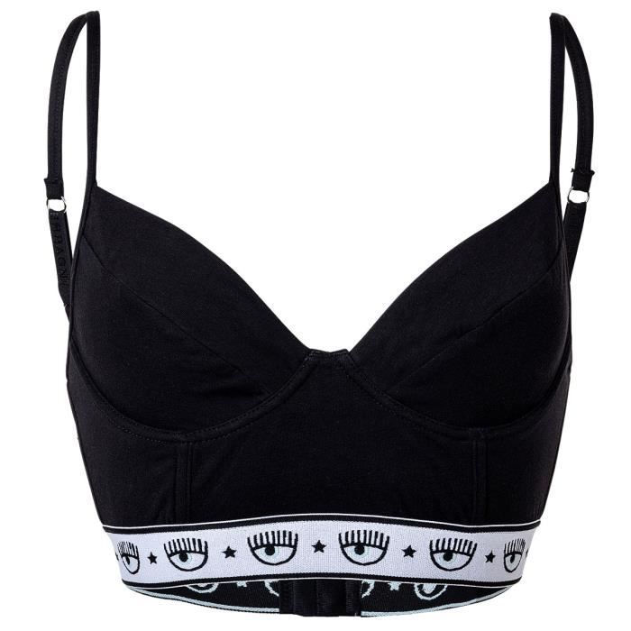 Bustier Uni Noir Taille Unique - En Polyamide Ajouré, Neuf Sans étiquettes, Style Tunique D'été