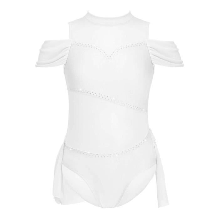 Justaucorps Danse Fille - Sans Manches Strass Paillettes - Ballet Latin