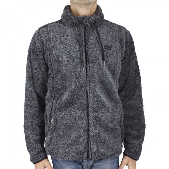 cerruti 1881 veste polaire duveteuse zipée ampezzo anthracite homme