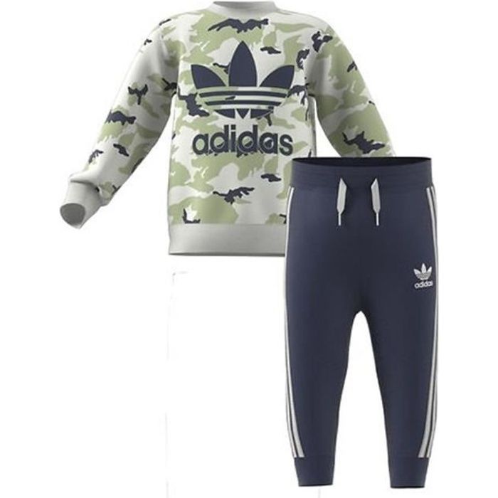 Ensemble de Jogging Bébé - Adidas - Crew Set - Vert/Marine - Manches  longues - Imprimé camouflage Green - Cdiscount Prêt-à-Porter