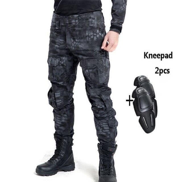 Pantalon Tactique Homme G3 Militaire Camouflage Ripstop Avec Genouillères