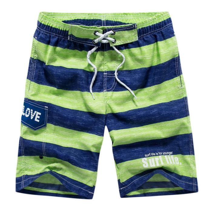 Slip De Bain à Revers Imprimé Noir/Bleu Piscine Anita