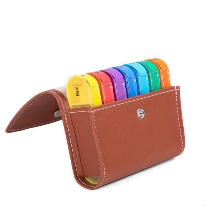 Pilulier Hebdomadaire 7 Jours 28 Compartiments - Voyage, Multicolore, En Plastique