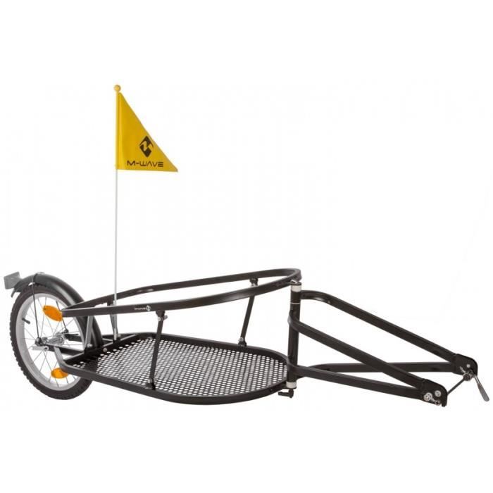 Remorque vélo pliable M-Wave 16 pouces - Noir