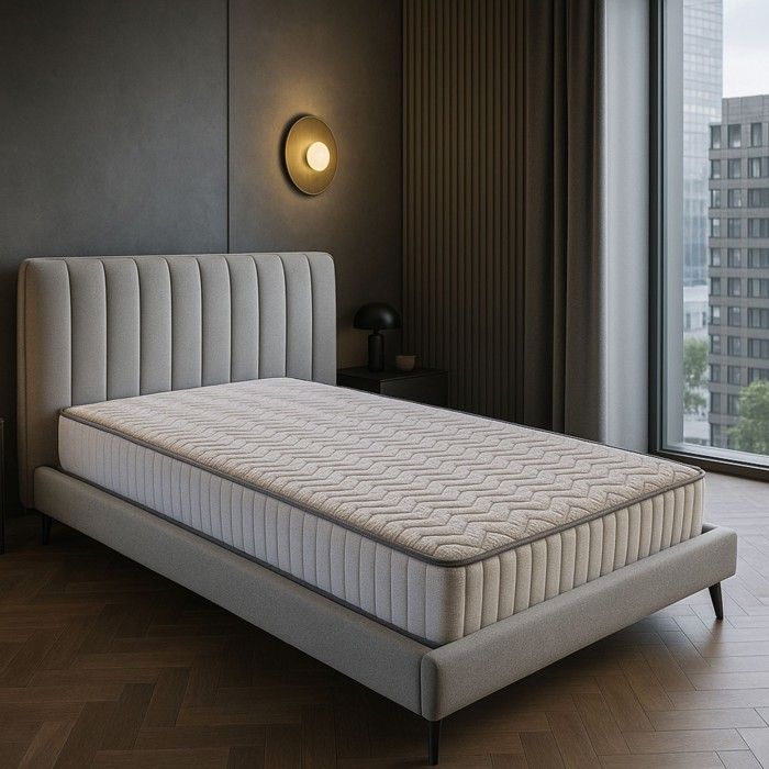 Matelas Orthopédique 90x190 x 22 cm - Très Ferme - Face Hiver Laine - Ame Poli Lattex Haute Densité - Hypoallergénique