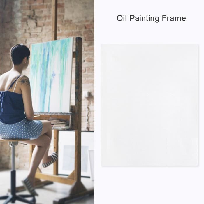 Vvikizy Cadre De Toile Civière De Toile De Lin Mélangé En Bois De Cadre De Peinture à L'huile