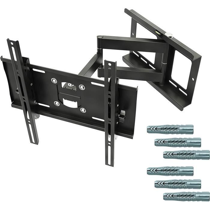 1015 mm Bras Support TV Mural Orientable et Inclinable, Fixation