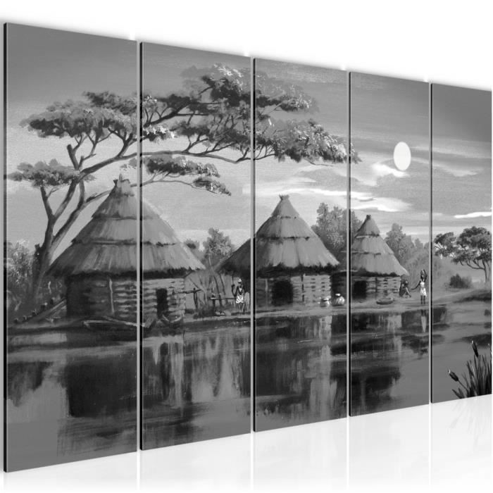 Tableau Toile Décorative Afrique 145 Cm - Prêt à Accrocher - Impression Numérique Haute Qualité Visario