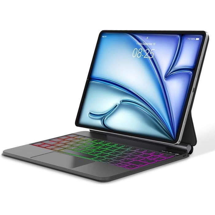 Étui clavier pour iPad Air 11 M2 2024/M3 2025, housse pour iPad Air 4 5 10.9, en effet Air 6e génération 11 pouces 2024 A2902 A2903 A2904 Étui clavier pour iPad Air 11 M2 2024/M3 2025, housse pour iPad Air 4 5 10.9, en effet Air 6e génération 11 pouces 2024 A2902 A2903 A2904