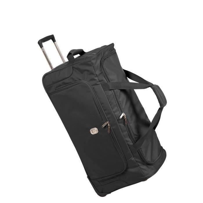 DELSEY Sac de Voyage Roulettes Souple 2 Roues 73 cm NUNKI Noir