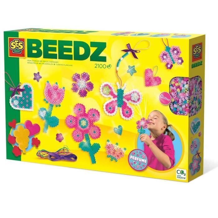 Perles à repasser Beedz - SES CREATIVE - Parfum d'amour floral - Jouet créatif pour enfant de 5 ans et plus