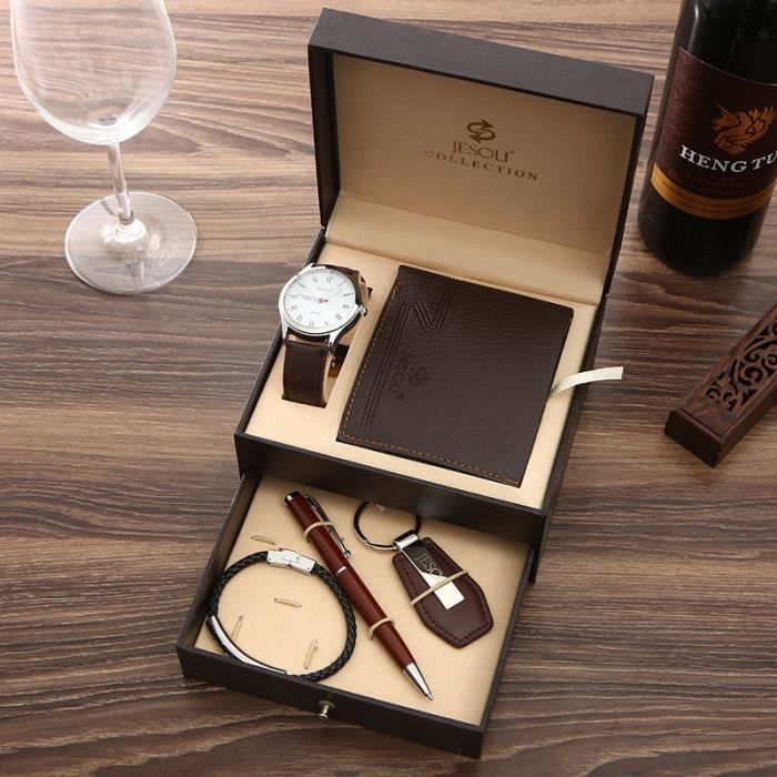 Coffret Cadeau Montre pour Homme Ensemble Montre Ceinture