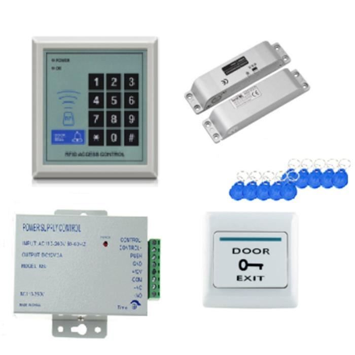 Ensemble Kit Portail Serrure Accès Contrôle Système Électrique Clavier Code Rfid
