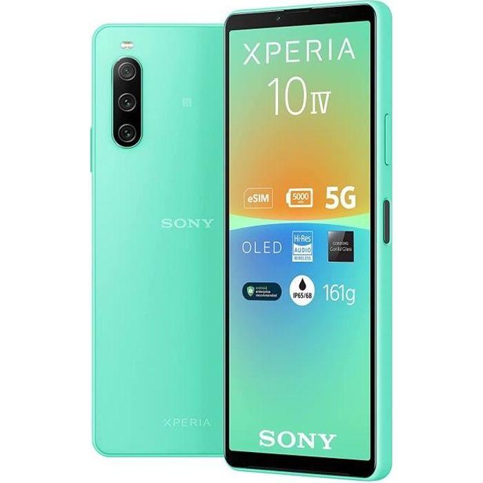 SONY Xperia 10 IV 6Go 128Go Vert 5G Smartphone L'écran Snapdragone 695 FHD + 6,0\