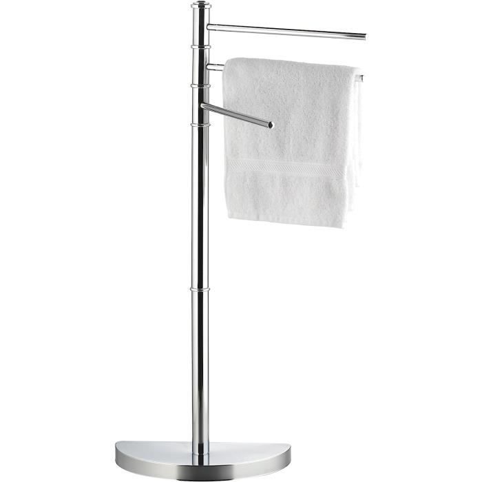 Porte-serviette Sur Pied Noir SENSEA | Leroy Merlin