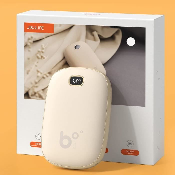Chauffe-Mains Magnétique Rechargeable Fashioz – 2 En 1 – 3000 MAh – 3 Niveaux De Chaleur – 12H D’Autonomie – USB-C – Cadeau High-Tech