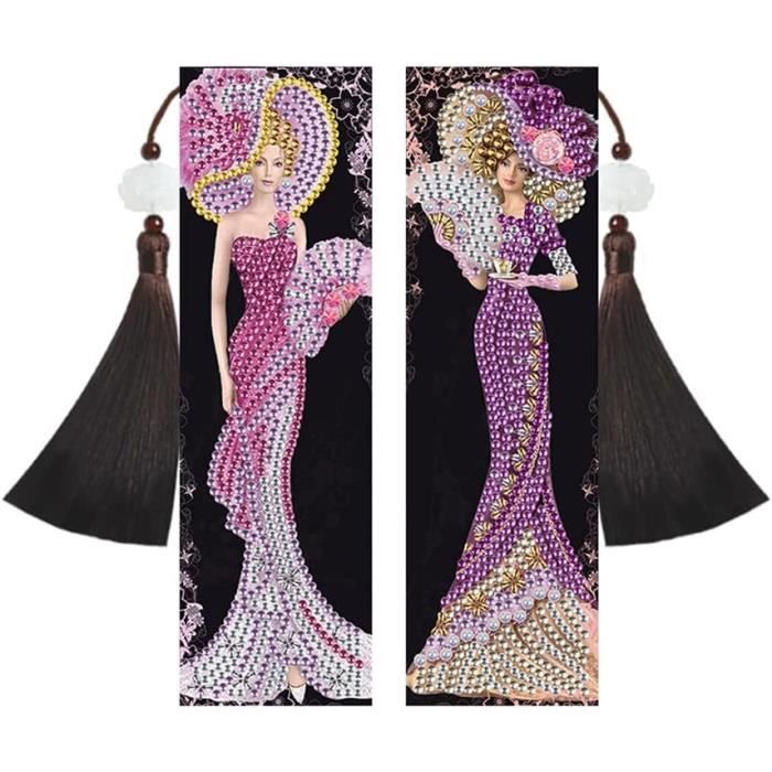 2 Pièces Marque-Page De Peinture Au Diamant Bricolage Diamond Painting