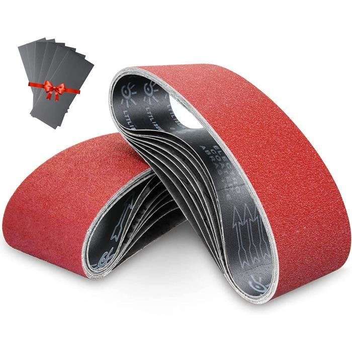 Lot De 5 Bandes Abrasives Grain 80 - 100x910mm - Pour Ponceuse à Bande | Abrasif Professionnel