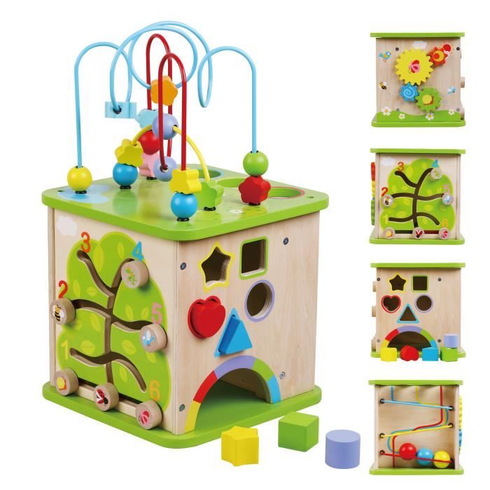 Boite Interactive En Bois Jeu Educatif Bebe Enfant 18m Multicolore Cdiscount Jeux Jouets