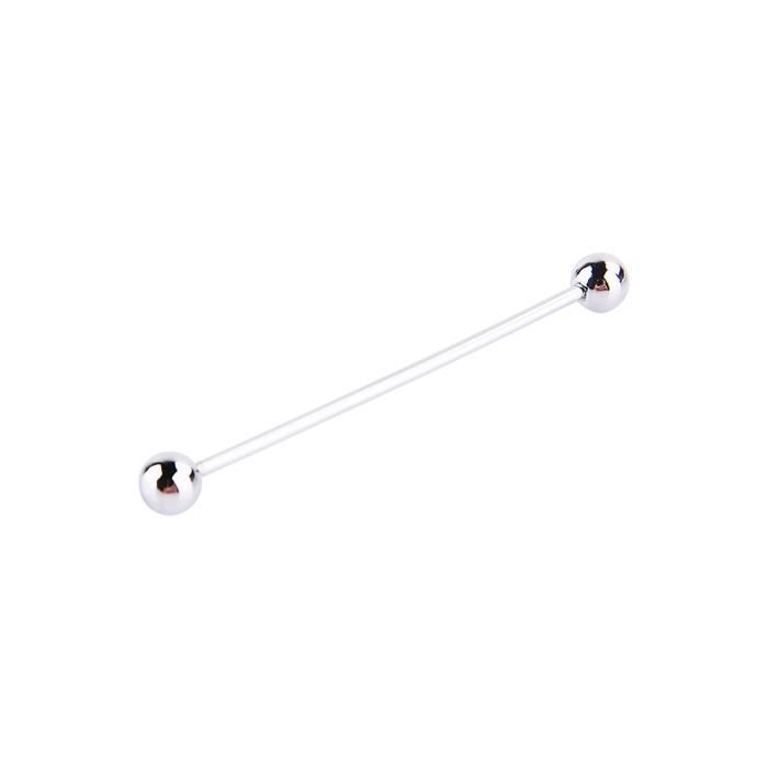 Barre Industrielle Pour Piercing D'oreille - Plaqué Or, Acier, Zircone | Longueur 38mm, Jauge 14g