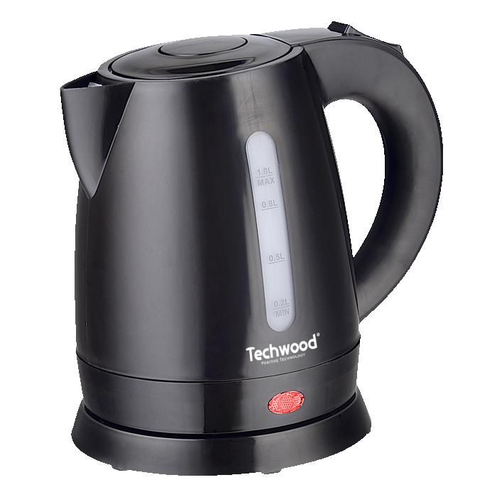Techwood Bouilloire Electrique TB-1036 Capacité 1L - 1600W Arrêt de sécurité en cas de surchauffe Indicateur niveau d'eau