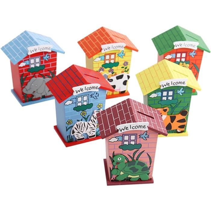 Tirelire Enfant Ours En Bois - Décoration Chambre - Dès 3 Ans