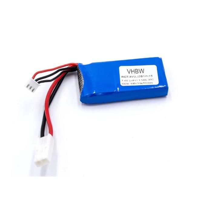 Batterie Li-Polymère VHBW 1500mAh (7.4V) pour Efaso Boot FT009-15