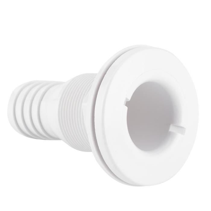Raccord Traversant Coque 1-1/4" Zohisin Plastique Blanc – Connecteur Passe-Coque Robuste Pour Bateau