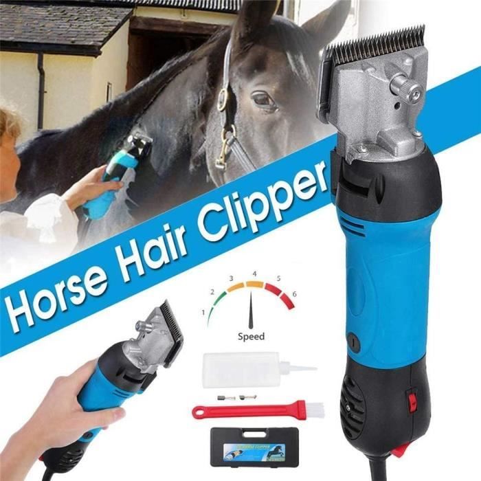 Meilleurs prix pour Tondeuse pour Chevaux Professionnelle, 690W & 6 Vitesses Réglable Cheval de Toilettage Électrique, Machine à Cisailler Ciseaux de Ra