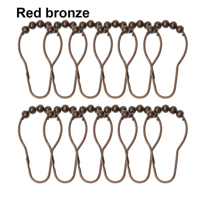Anneaux De Rideau De Douche Clips Grand Anneaux De Rideau De Douche En Vrac Roues Acier Inoxydable 12 Pieces Anneaux De Rideaux De Douche En Metal