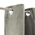 SUEDEN - Rideau en suédine parfait pour habiller vos fenêtres 100% Polyester - 140 x 250 cm - Taupe-1