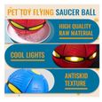 Balle pour Chien de Soucoupe Volante Lumineuse   Couleurs, Pet Toy Flying Saucer Ball, Balle Chien Indestructible, Jouet pour (Bleu)-1
